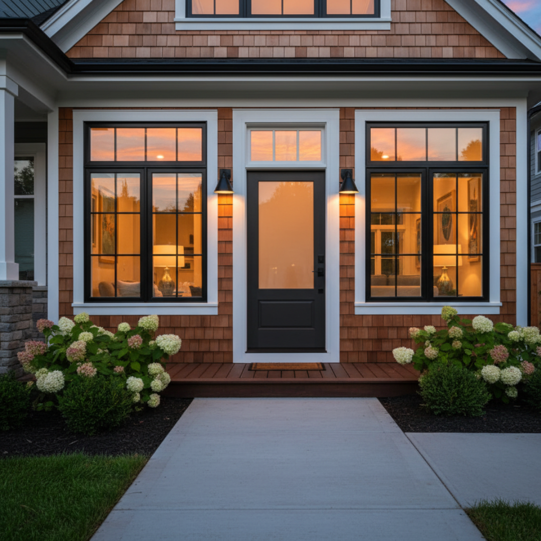 Doors and windows installation background