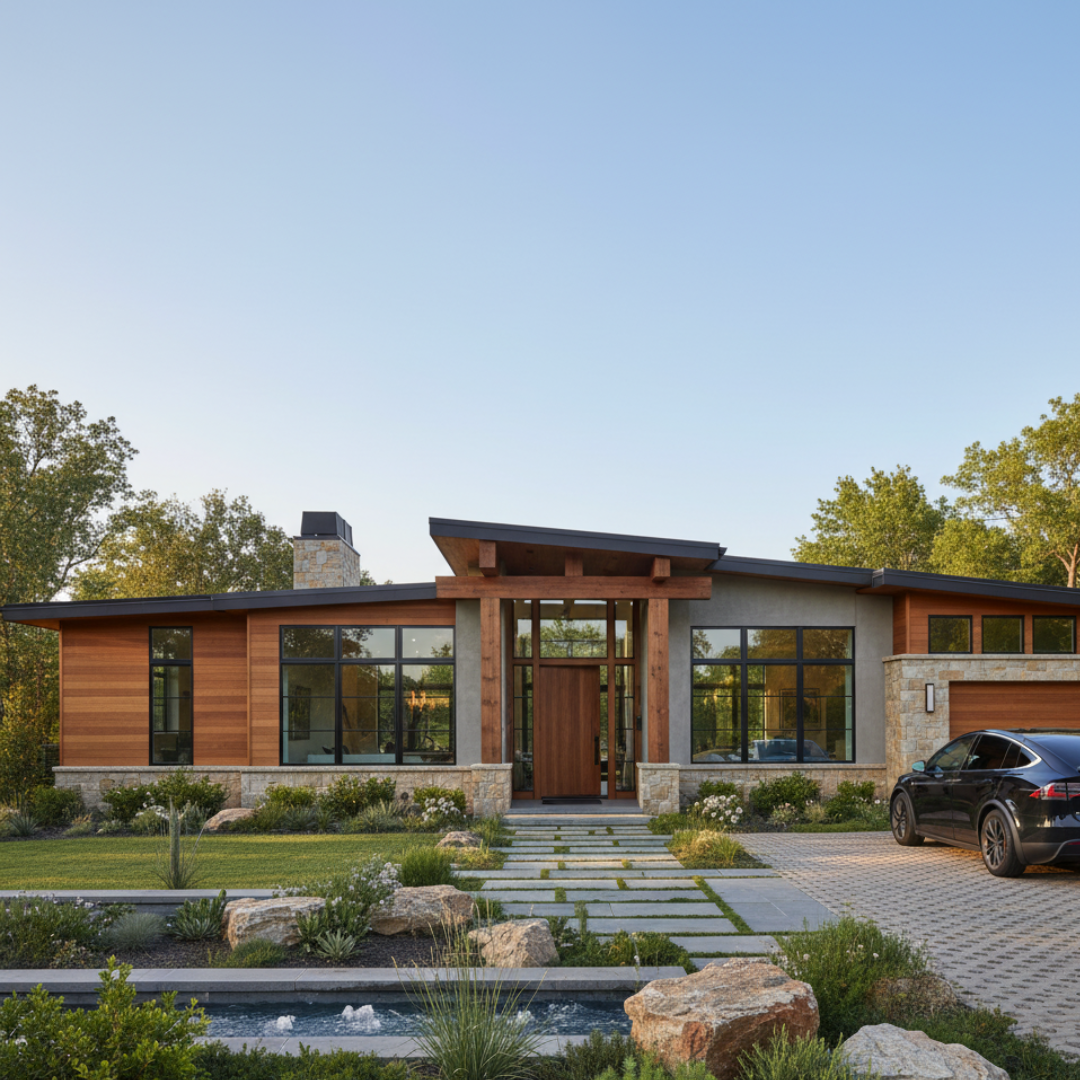 Modern home renovation background